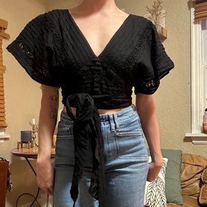 FREE PEOPLE - wrap around top